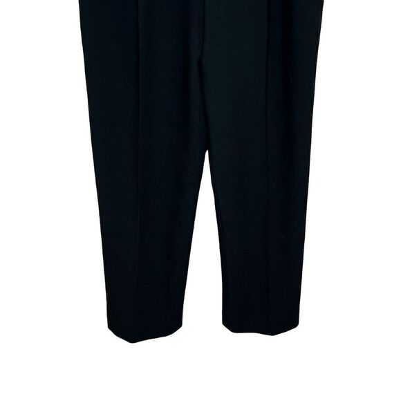 Josie Natori black core crepe paper bag waist pants size 12 - Picture 5 of 15